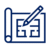 Blue paper and pen icon symbolizing design-in product.