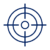 Blue target icon symbolizing precision and accuracy.
